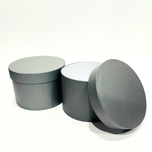Empty Gift Box - Grey Cylinder Box
