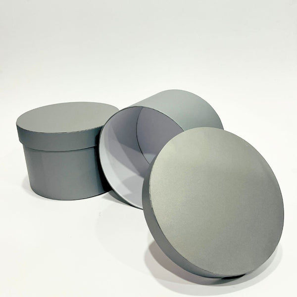 Empty Gift Box - Grey Cylinder Box