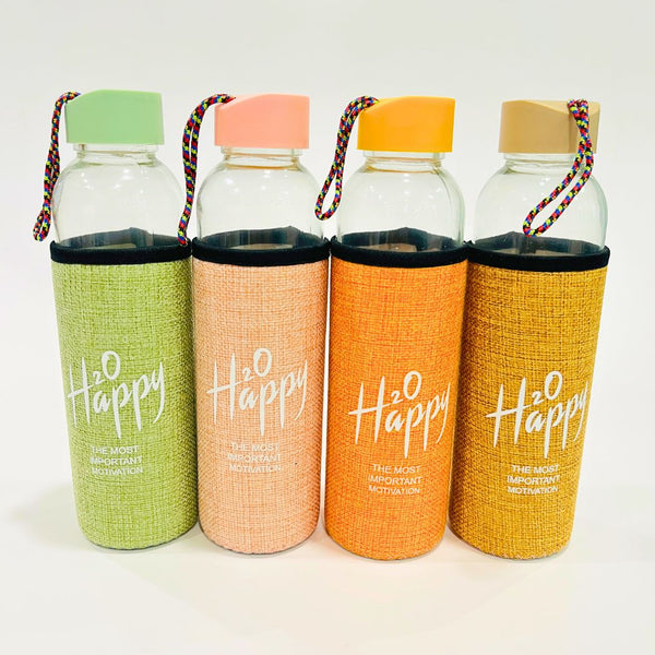 Glass Bottle with Printed Pouch