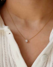 18K Gold Plated Stainless Steel Cubic Zirconia Necklace