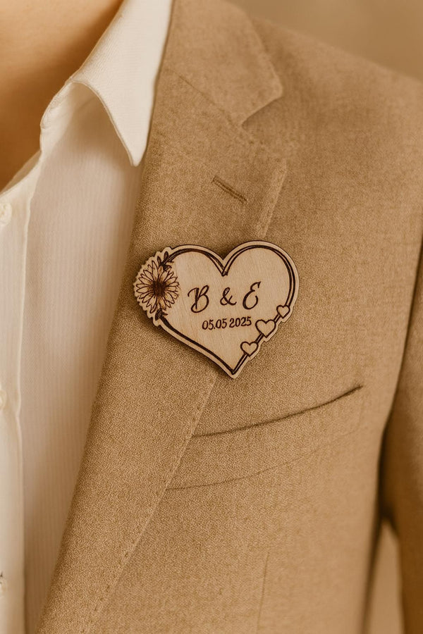 Wooden Lapel Pin